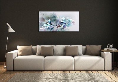 Quadro su vetro Fiori astratti