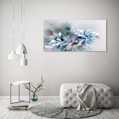 Quadro su vetro Fiori astratti