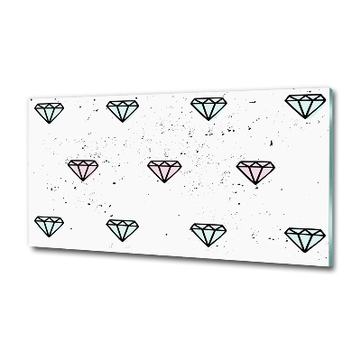 Quadro su vetro Diamanti