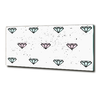 Quadro su vetro Diamanti