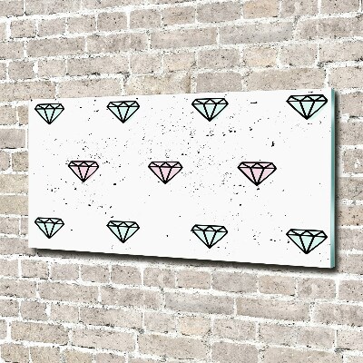 Quadro su vetro Diamanti