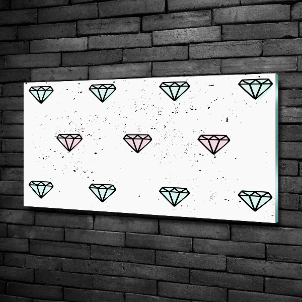 Quadro su vetro Diamanti