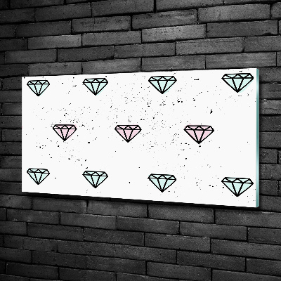 Quadro su vetro Diamanti