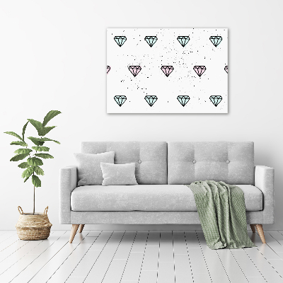 Quadro su vetro Diamanti