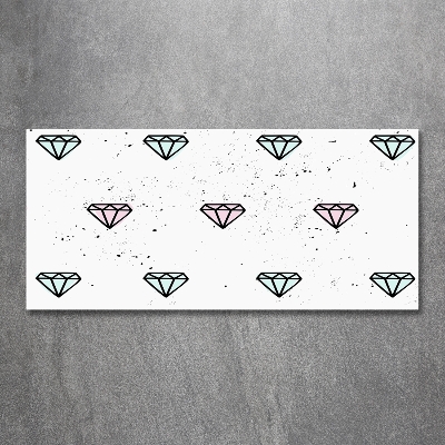 Quadro su vetro Diamanti