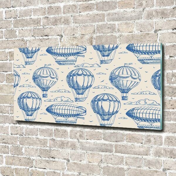 Quadro su vetro Mongolfiere e dirigibili