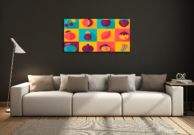 Quadro su vetro Icone della frutta