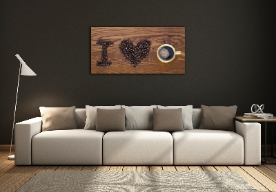 Quadro vetro Adoro il caffè