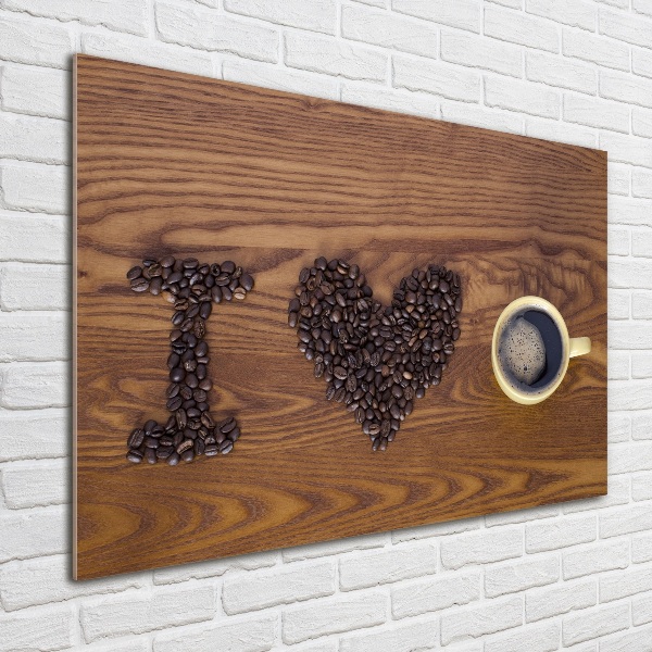 Quadro vetro Adoro il caffè