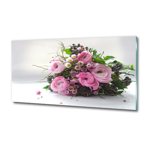 Quadro vetro Bouquet di rose
