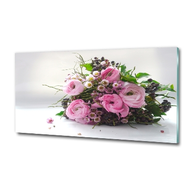 Quadro vetro Bouquet di rose
