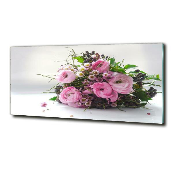 Quadro vetro Bouquet di rose