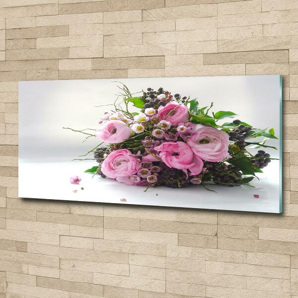 Quadro vetro Bouquet di rose