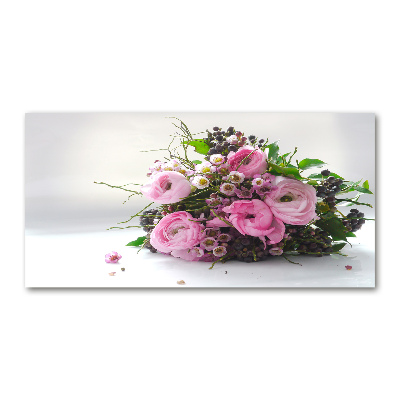 Quadro vetro Bouquet di rose