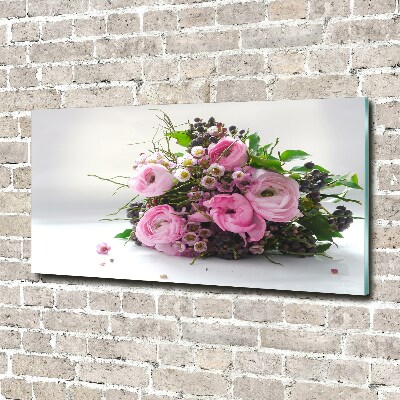 Quadro vetro Bouquet di rose