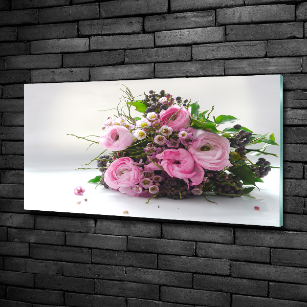 Quadro vetro Bouquet di rose