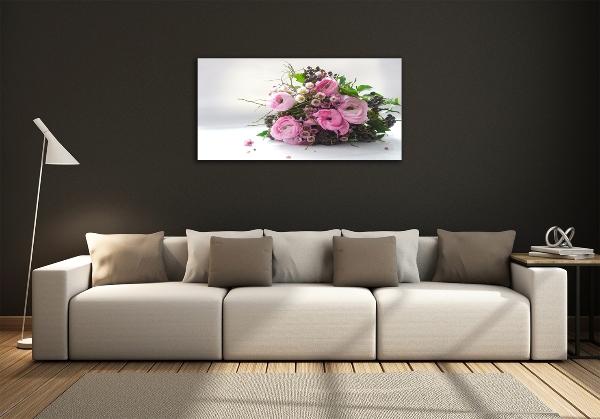 Quadro vetro Bouquet di rose