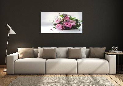 Quadro vetro Bouquet di rose