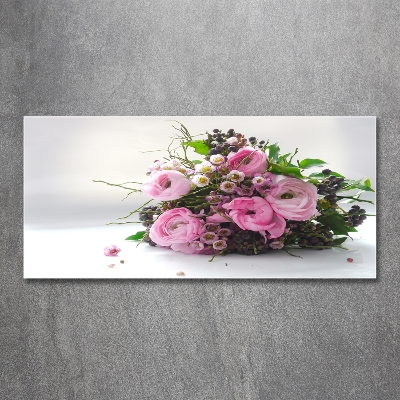 Quadro vetro Bouquet di rose