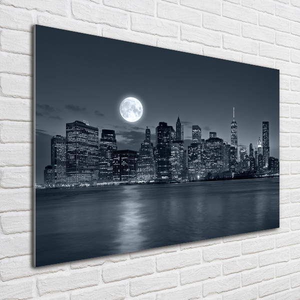 Quadro vetro New York di notte