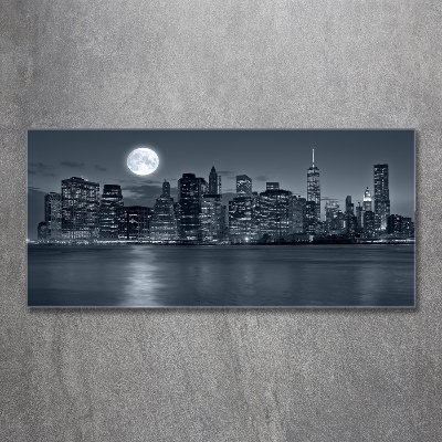 Quadro vetro New York di notte