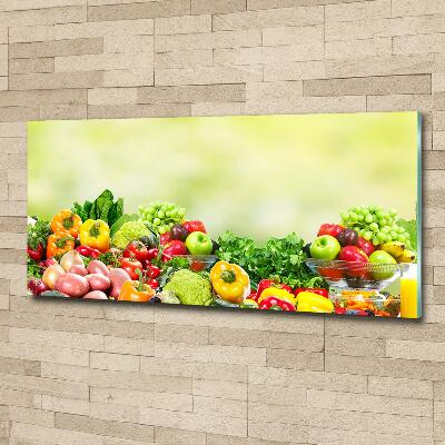 Quadro su vetro Frutta e verdura
