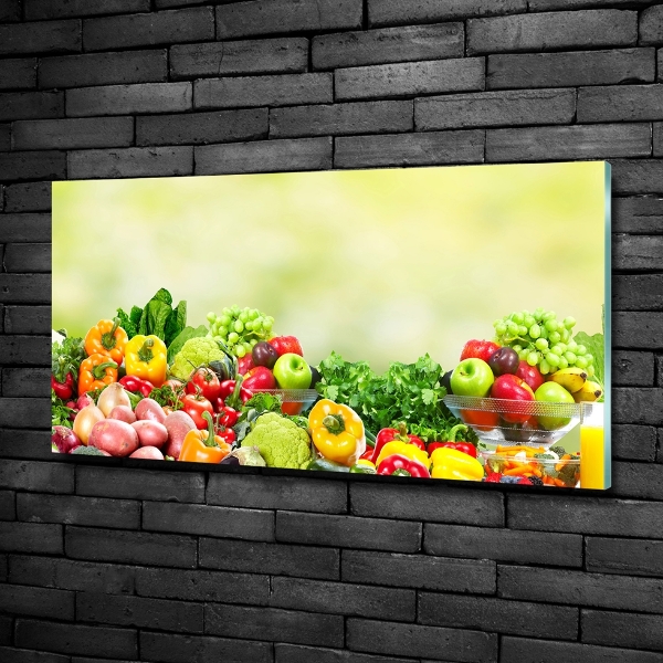 Quadro su vetro Frutta e verdura