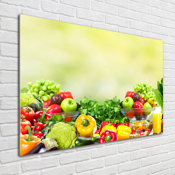 Quadro su vetro Frutta e verdura