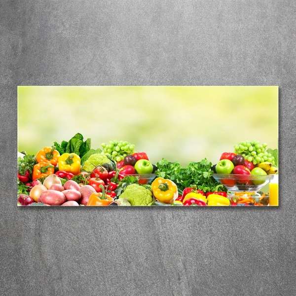 Quadro su vetro Frutta e verdura