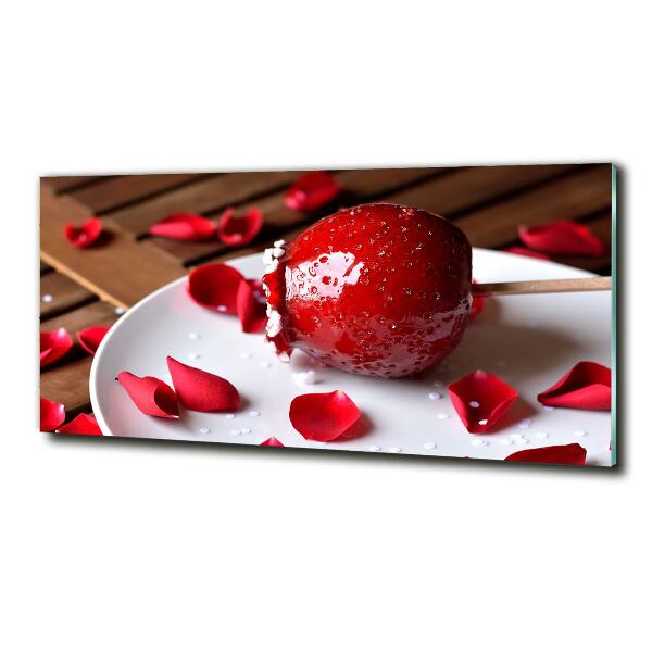 Quadro su vetro Mela su un bastoncino