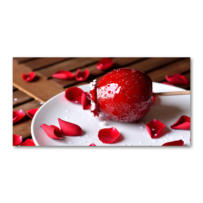 Quadro su vetro Mela su un bastoncino