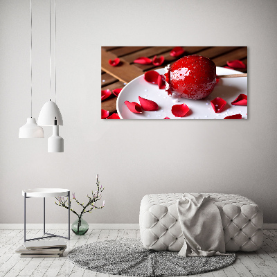 Quadro su vetro Mela su un bastoncino