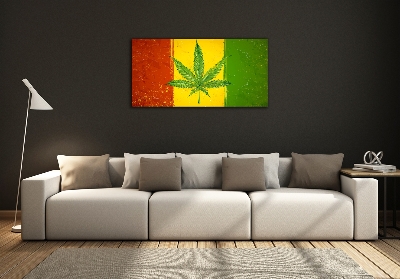 Quadro vetro Bandiera Rasta