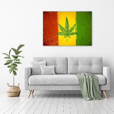 Quadro vetro Bandiera Rasta