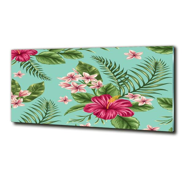Quadro in vetro Fiori hawaiani