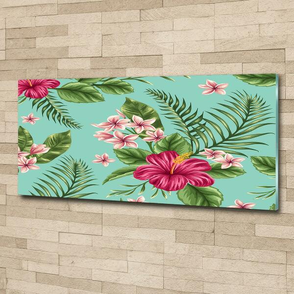 Quadro in vetro Fiori hawaiani
