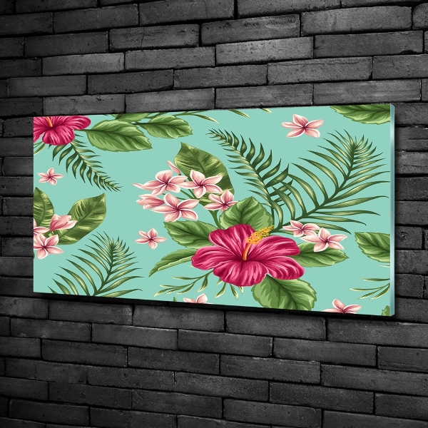 Quadro in vetro Fiori hawaiani
