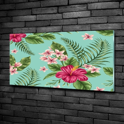 Quadro in vetro Fiori hawaiani