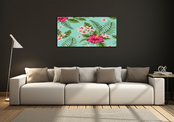 Quadro in vetro Fiori hawaiani