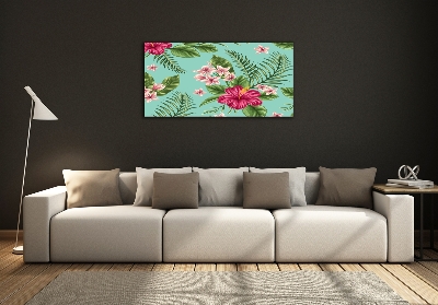 Quadro in vetro Fiori hawaiani