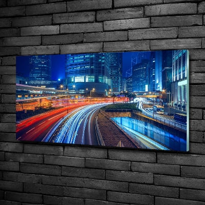 Quadro su vetro Hong Kong di notte