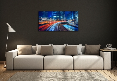 Quadro su vetro Hong Kong di notte