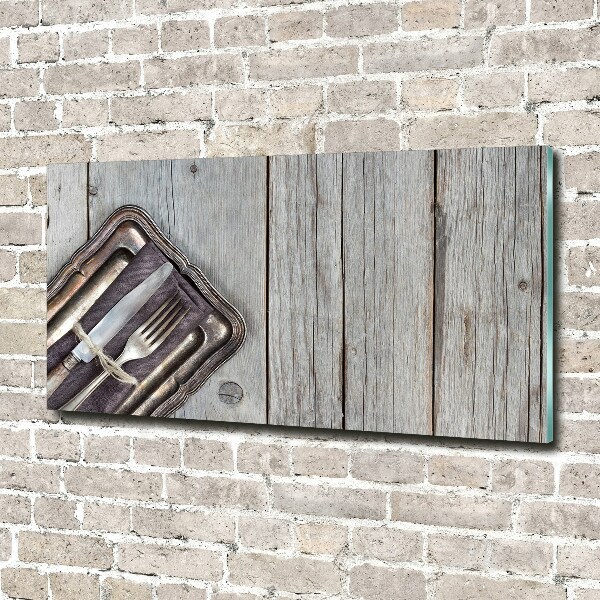 Quadro vetro Posate sui taglieri