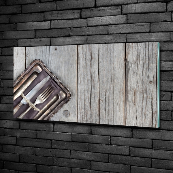 Quadro vetro Posate sui taglieri