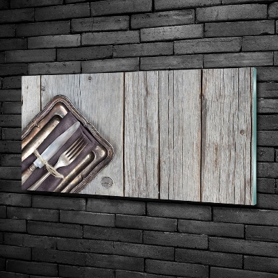 Quadro vetro Posate sui taglieri