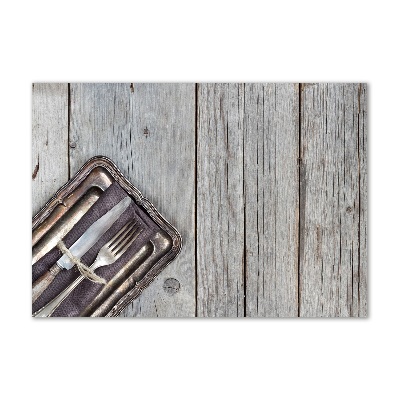 Quadro vetro Posate sui taglieri
