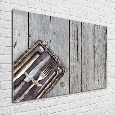 Quadro vetro Posate sui taglieri