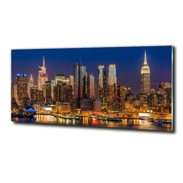 Quadro vetro Manhattan di notte