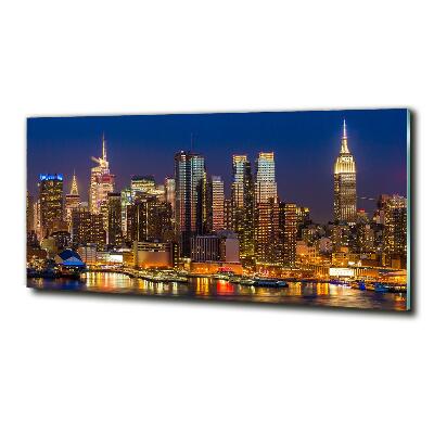 Quadro vetro Manhattan di notte