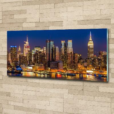 Quadro vetro Manhattan di notte